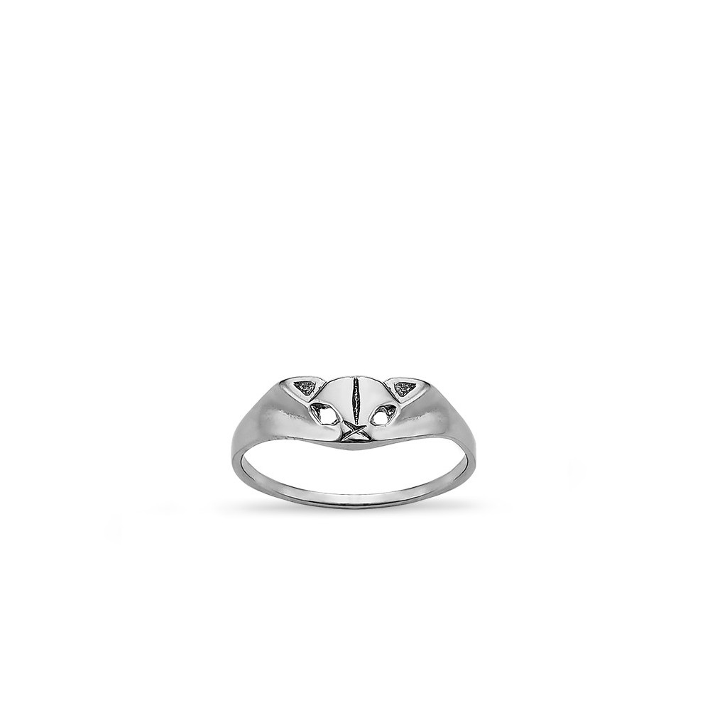 Tête De Chat - Bague Argent