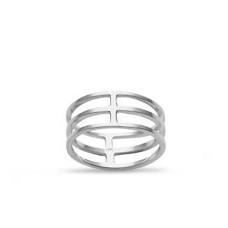Triple Anneau - Bague Argent