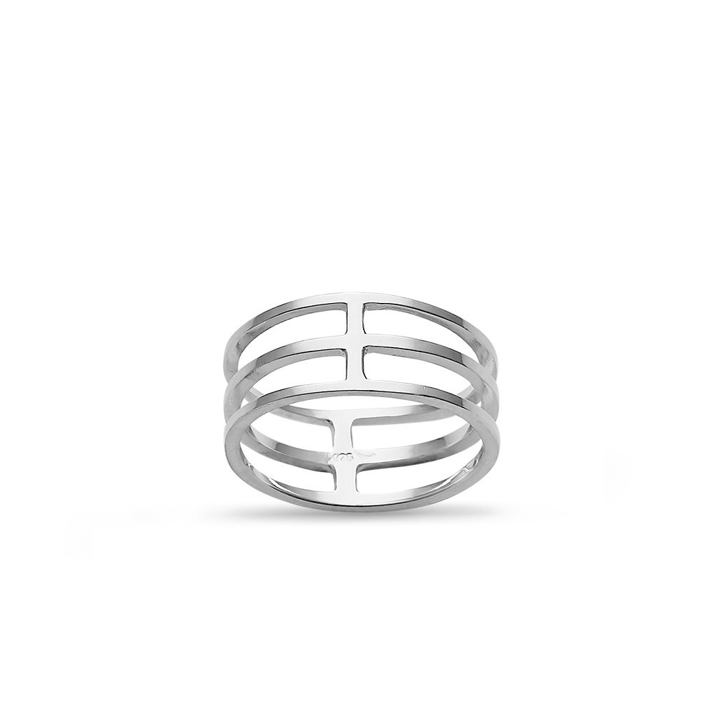 Triple Anneau - Bague Argent