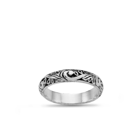 Anneau Tribal - Bague Argent