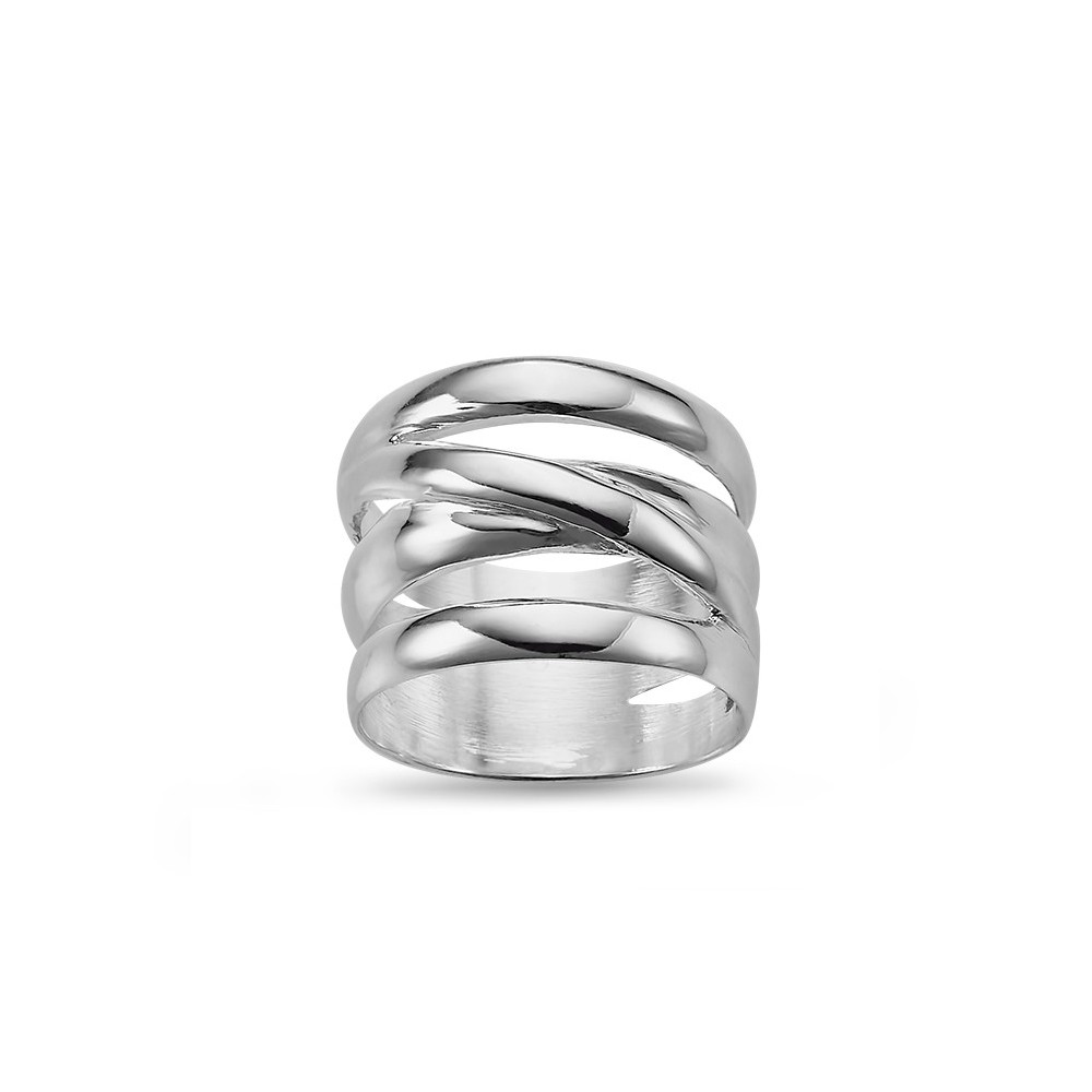 Jonc Entrelacés - Bague Argent