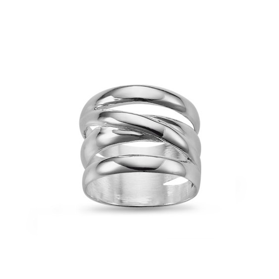 Jonc Entrelacés - Bague Argent