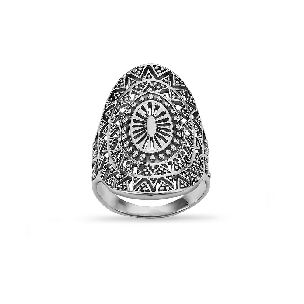 Aztek - Bague Argent