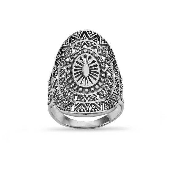 Aztek - Bague Argent
