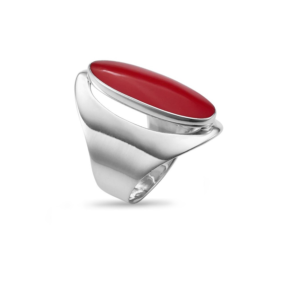 Cornaline - Bague Argent