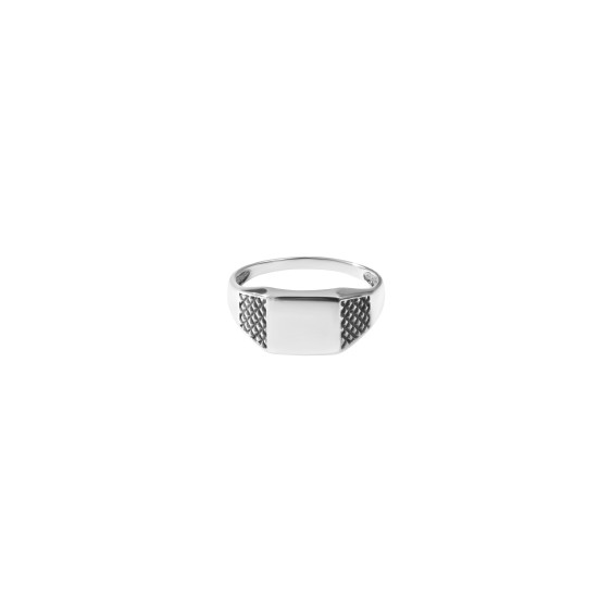 Chevalière Texturée - Bague Argent